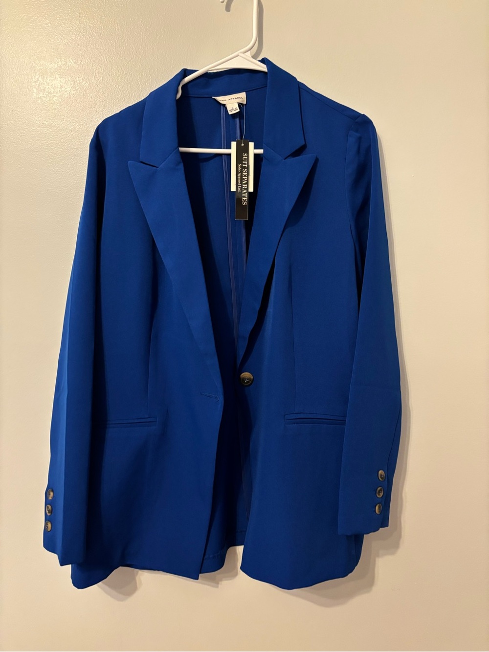 Soho Apparel Cobalt Blue Single-Button Women's Blazer